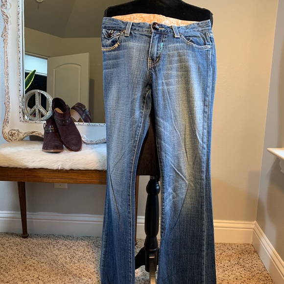 Chip & Pepper Vintage Blazing Saddle Boho Jeans Size 25 - Picture 6 of 7